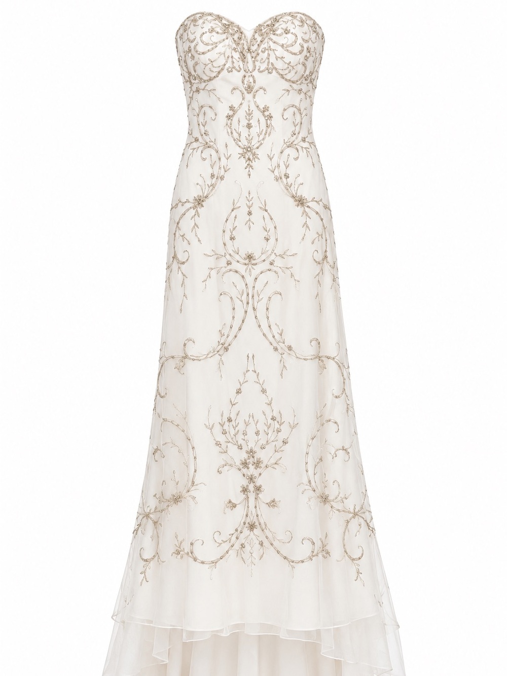 Mia Solano Ivory Gown with Gold Embellishment